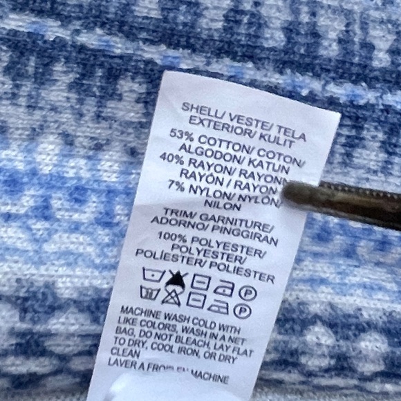 Lucky Brand Asymmetrical Open Front Cardigan Cotton Rayon blend Sz S - Picture 9 of 9